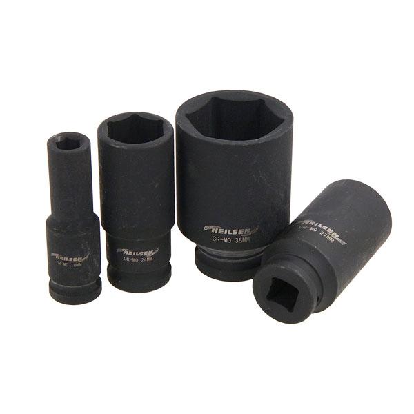 1/2 Inch Drive Deep Impact Socket 20 Piece Set 10mm-38mm By Neilsen