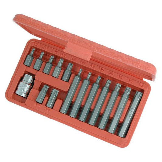 15 Piece Star Bit Set With 1/2 Inch Drive Adapter By Neilsen