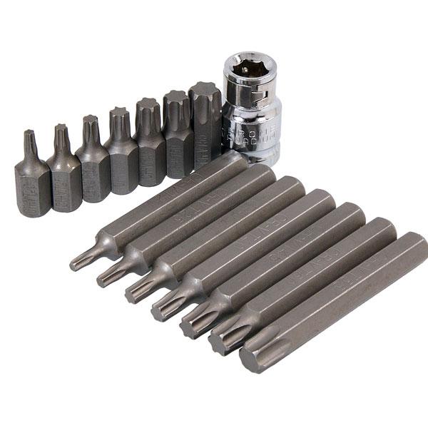 15 Piece Star Bit Set With 1/2 Inch Drive Adapter By Neilsen