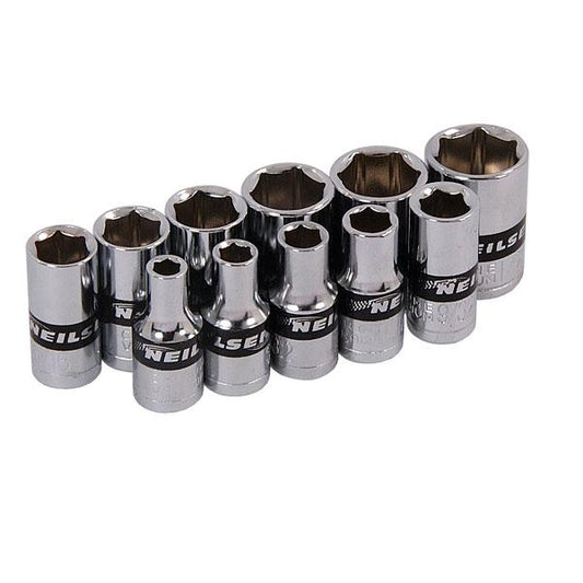 Socket Set 1/4 Drive Imperial 11 Piece Set Sizes 5/32-1/2 By Neilsen