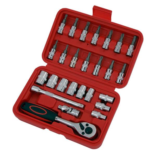 1/4 Inch Drive 26pcs Socket Set In Case By Neilsen