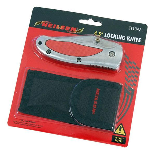 Locking Knife 4.5 Inch Blade With Pocket Clip And Storage Pouch By Neilsen