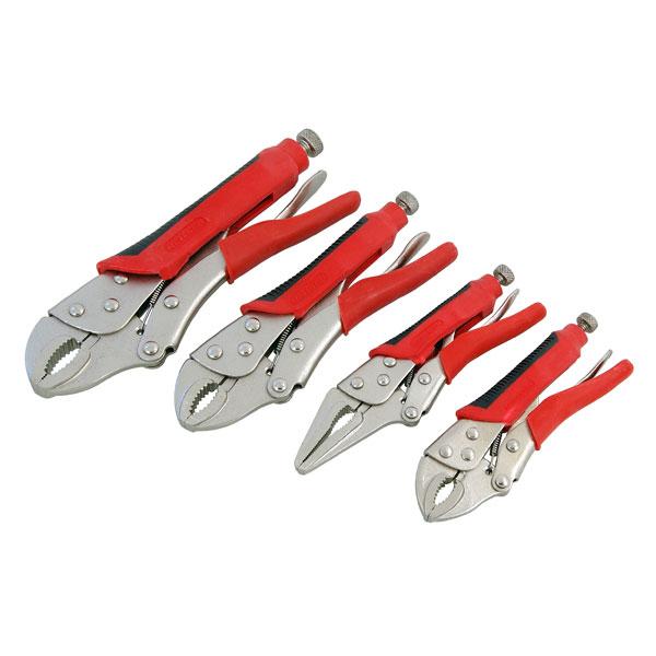 Locking Pliers Mole Grip 4 Piece Set By Neilsen