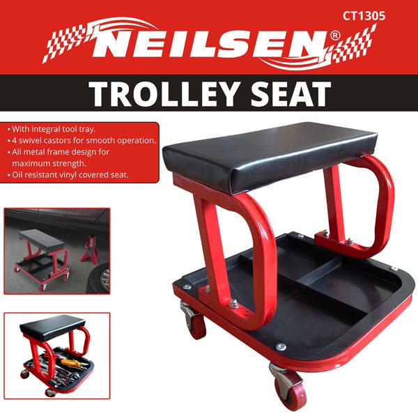 Mechanics Trolley Seat With Integral Tool Tray By Neilsen