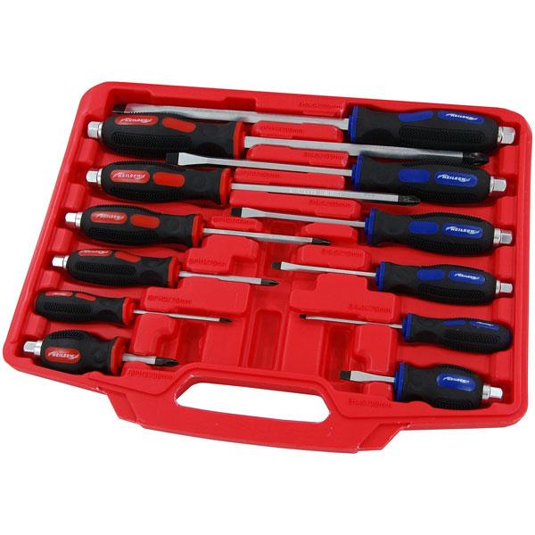 Hammer Through Screwdriver 12 Piece Set Flat/Philips Combination By Neilsen