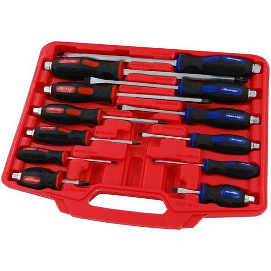 Hammer Through Screwdriver 12 Piece Set Flat/Philips Combination By Neilsen