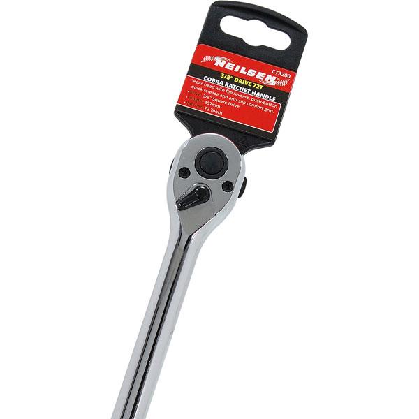 Cobra Ratchet 3/8 Inch Drive Long Handled 457mm Long By Neilsen