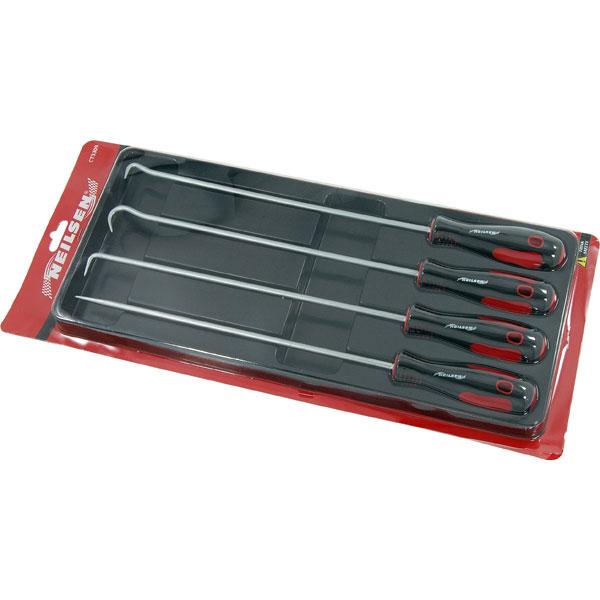 4pc Long Hook And Pick Set By Neilsen