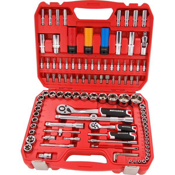 105pc 1/2 & 1/4 inch Drive Socket and Bit Set By Neilsen