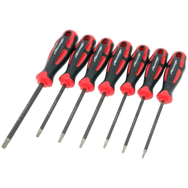 Diamond Tipped Tamper Proof Star Screwdriver Set 7 Piece By Neilsen