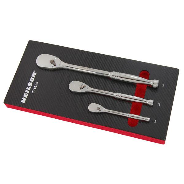 Pear Head Premium 90 Tooth Ratchet 3 Piece Set By Neilsen